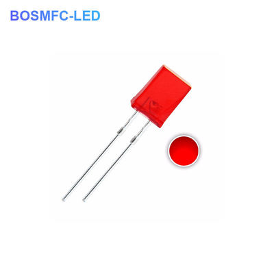 1.8V-2.4V LED Merah Melalui Lubang LED 2x5x7mm Pencahayaan Indoor LED Diode