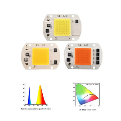 Chip LED COB Spektrum Penuh 50W 100W Untuk Lampu Pertumbuhan Tanaman Dalam Ruang
