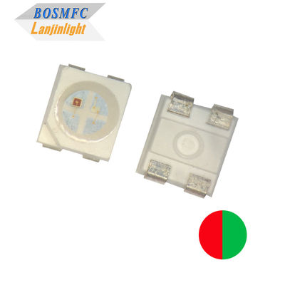 RoHS 20mA LED Bi warna SMD 3528 Cahaya Merah &amp; Hijau Untuk Strip LED
