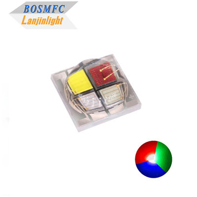 High Power 5050 RGBW SMD LED Dengan Keramik Basis 4*1W &amp; 4*3W Konfigurasi 6000K Cahaya Putih