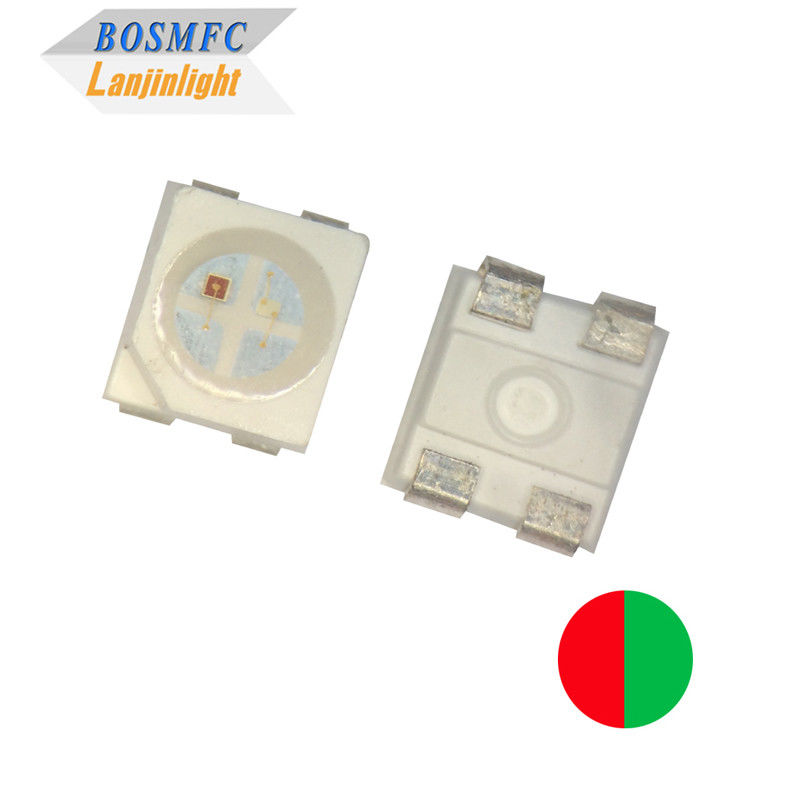 RoHS 20mA LED Bi warna SMD 3528 Cahaya Merah &amp; Hijau Untuk Strip LED