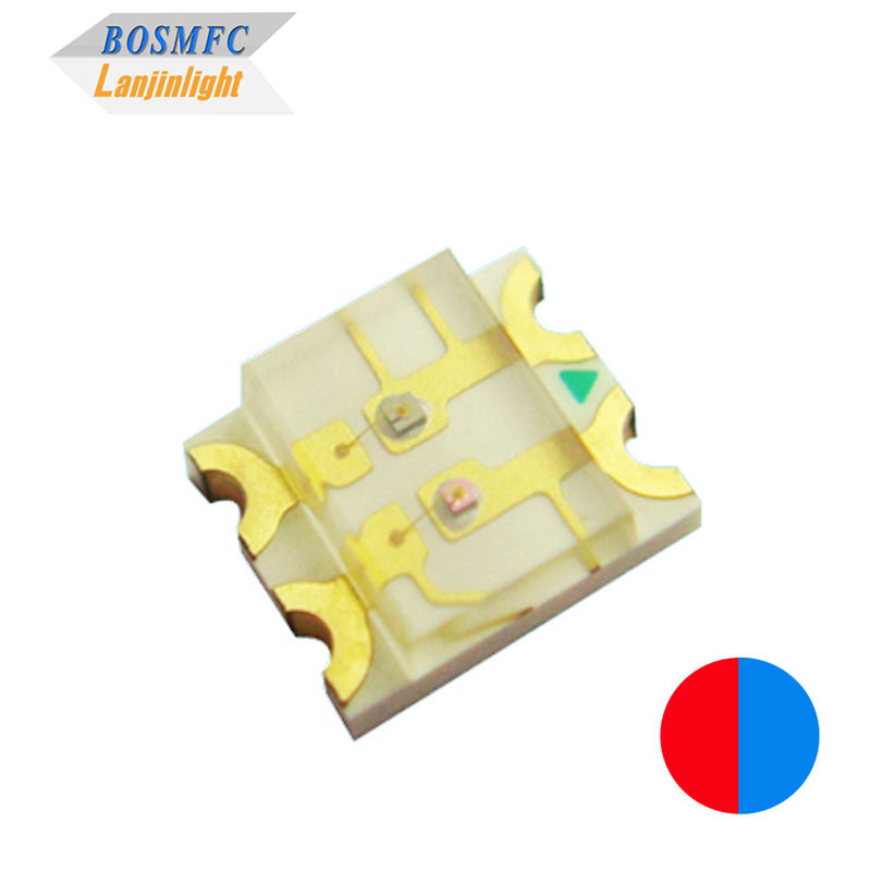 Dual Color 1206 SMD LED Surface Mount 3216 Chip Cahaya Merah &amp; Biru