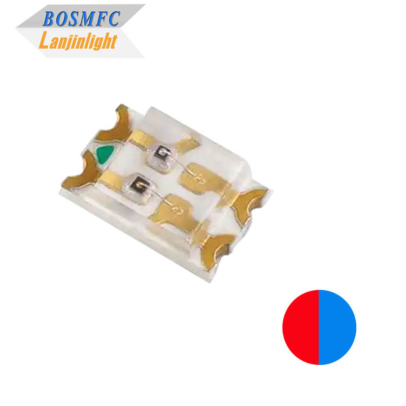 Bi Color SMD LED 0805 Merah &amp; Biru dual Colors 0.06W Ultra Bright chip