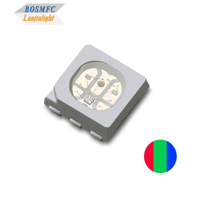 60mW 5050 RGB SMD LED Chip 0.2W Full Color Light Untuk Strip LED Fleksibel