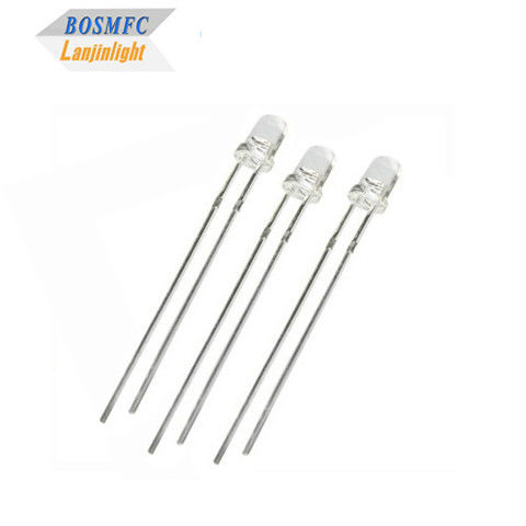 Anti Static 3mm Through Hole LED Diode 20mA lensa transparan air untuk Pencahayaan Luar Ruang