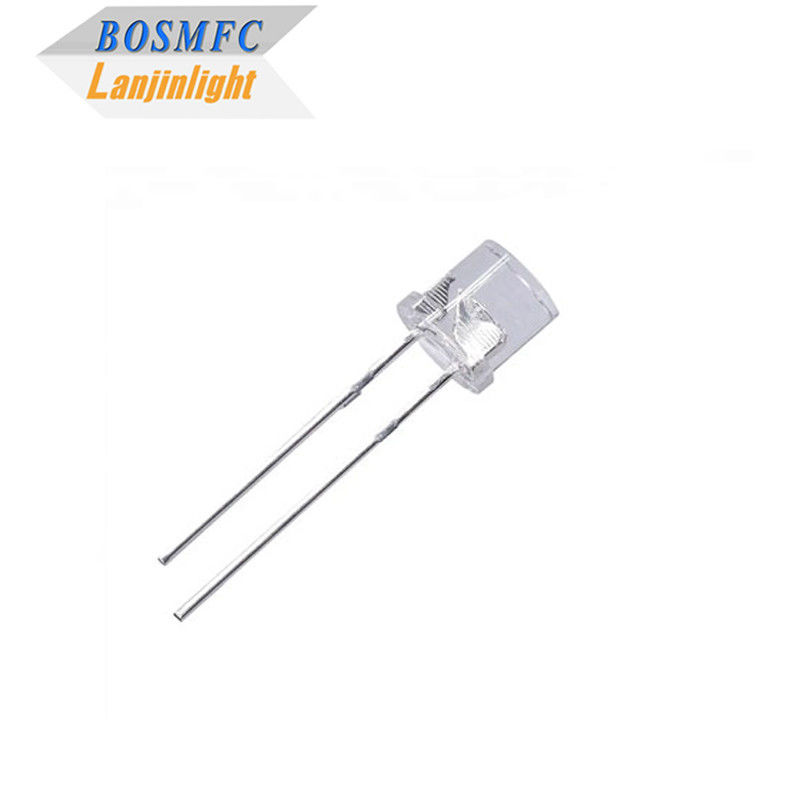 Flat Top 5mm IR LED Chip 940nm 850nm Panjang gelombang untuk sensor asap