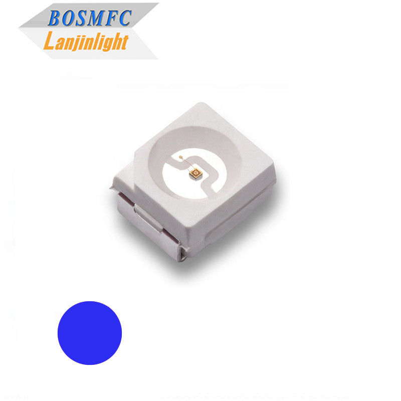 20mA 3528 SMD LED Biru Mengeluarkan cahaya baik Penyebaran panas Untuk pita LED