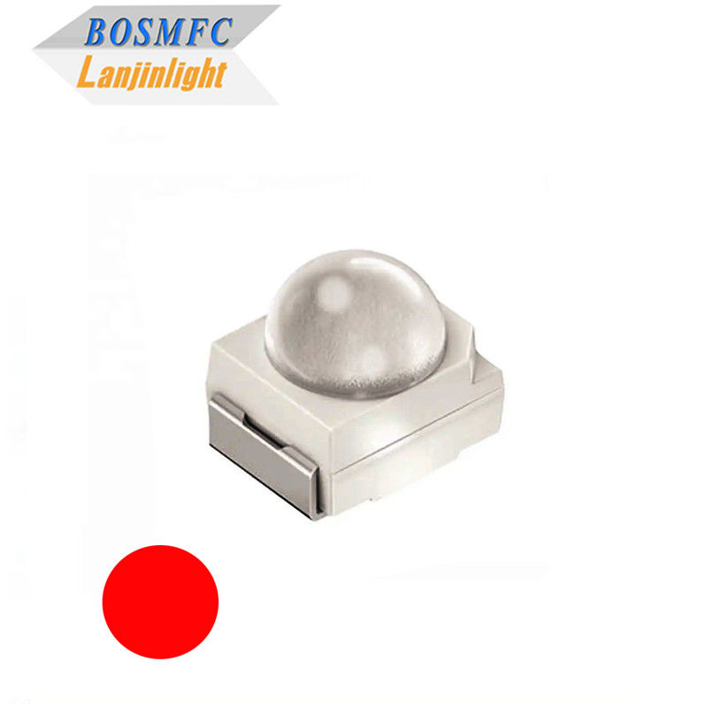 3528 SMD LED lensa kubah 60 derajat Merah makan malam cerah 2000mcd LED chip dioda untuk lampu lalu lintas