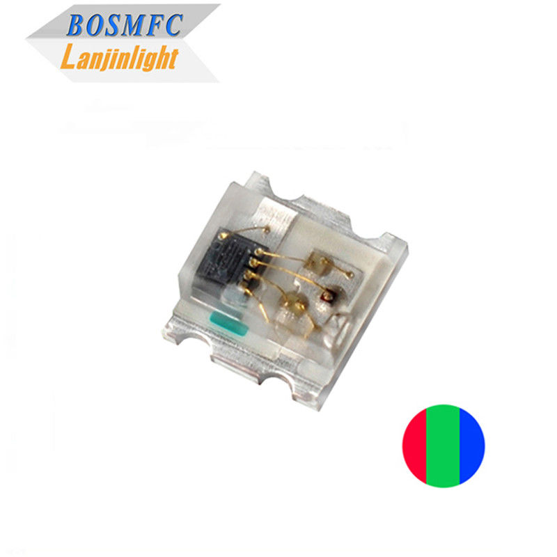 12mA 0807 RGB LED Dibangun Di IC 5v Anti Static 0805 Multicolor LED SMD