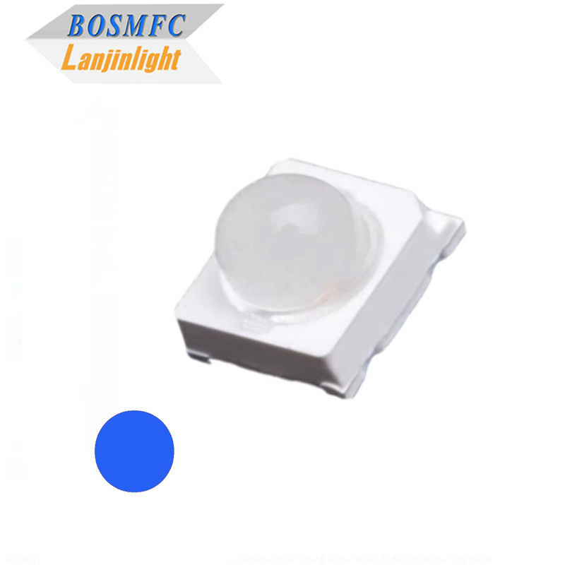 Sudut pandang kecil 30 derajat 60 derajat 6000mcd Biru 2835 SMD LED Dengan Lensa Kubah Untuk Tanda Lalu Lintas LED