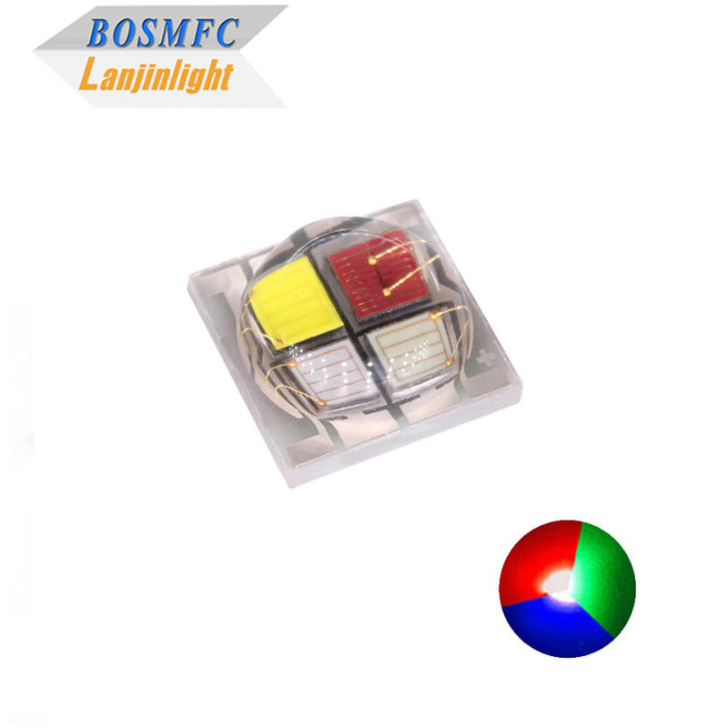 High Power 5050 RGBW SMD LED Dengan Keramik Basis 4*1W &amp; 4*3W Konfigurasi 6000K Cahaya Putih