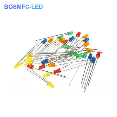 3mm Through Hole LED semua warna F3 dip led Praktis untuk pencahayaan dalam ruangan