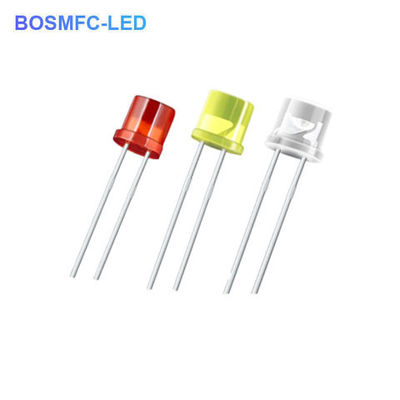 5mm Flat Top Through Hole LED Diffused 100 derajat sudut pandang