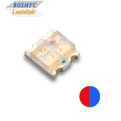 Bi warna 0603 SMD dipimpin merah & biru, Multifungsi 1615 Dual warna Chip LED