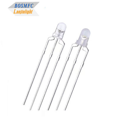 Bi warna 3mm LED Merah & Biru anode umum dan katode umum Melalui lubang LED Dissipasi panas
