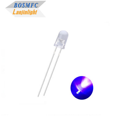 Kepala Bulat 5mm Ultraviolet LED 385nm 395nm cahaya UV Air Clear Lens Untuk Lampu Nyamuk