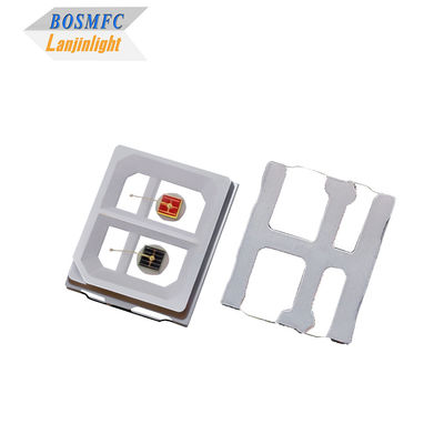 LED chip gabungan tri-warna 2835 SMD LED merah 660nm + biru 460nm + IR 830nm untuk Terapi Kecantikan, Cahaya Wajah