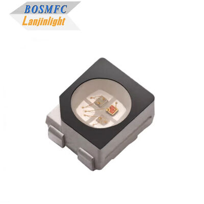3528 LED SMD Tri-Color RGB PLCC-4 Chip Light Emitting Diode dengan Casing Hitam untuk Backlight dan Indikator